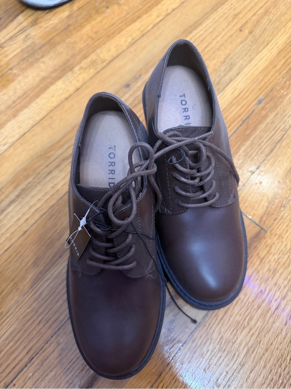 torrid Brown women’s  Lace-Up heeled Oxfords